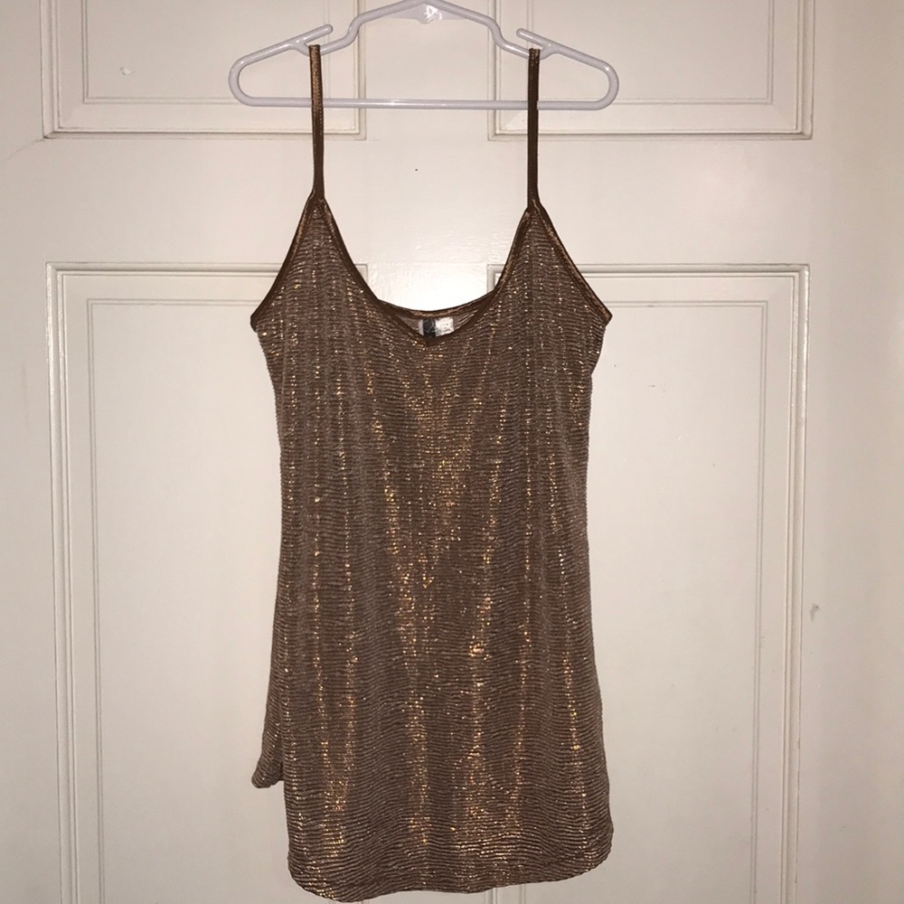 BKE Shiny Gold Tank Top